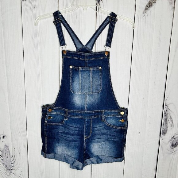 No Boundaries Pants - No Boundaries Short Jeans Overalls Stretch Denim Size L (11-13) Cuffed